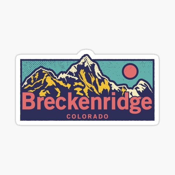 Travel Colorful Colorado Breckenridge Parks Hike Destination Vinyl Decal Sticker