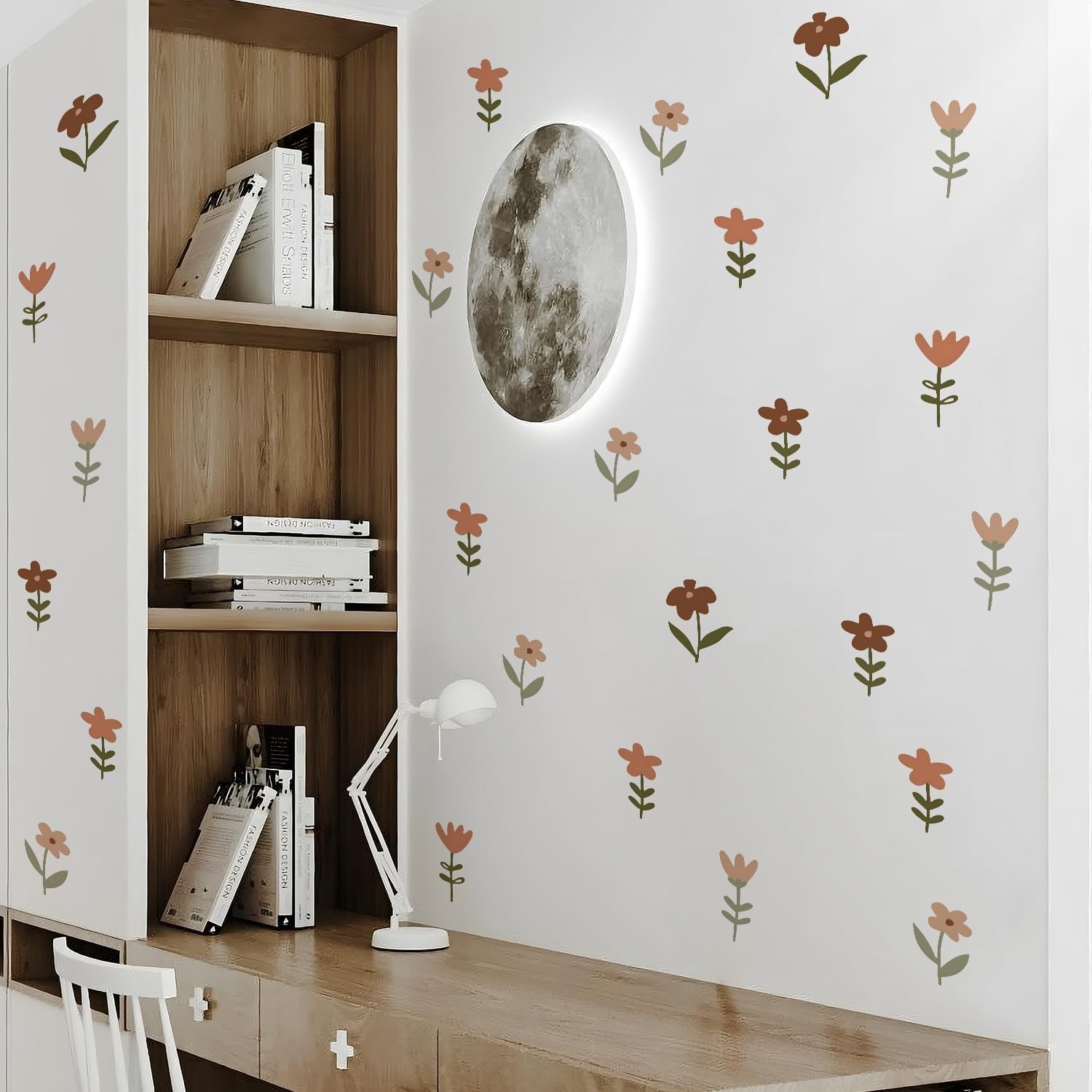 Decorative Removable Wall Decals – Bohemian Floral Stickers for Kids Spaces