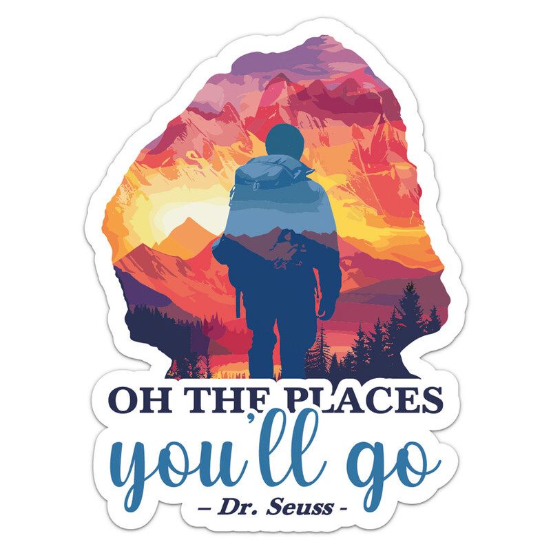 Oh The Places You’ll Go Travel – Car Bumper Sticker Vinyl Art Decal