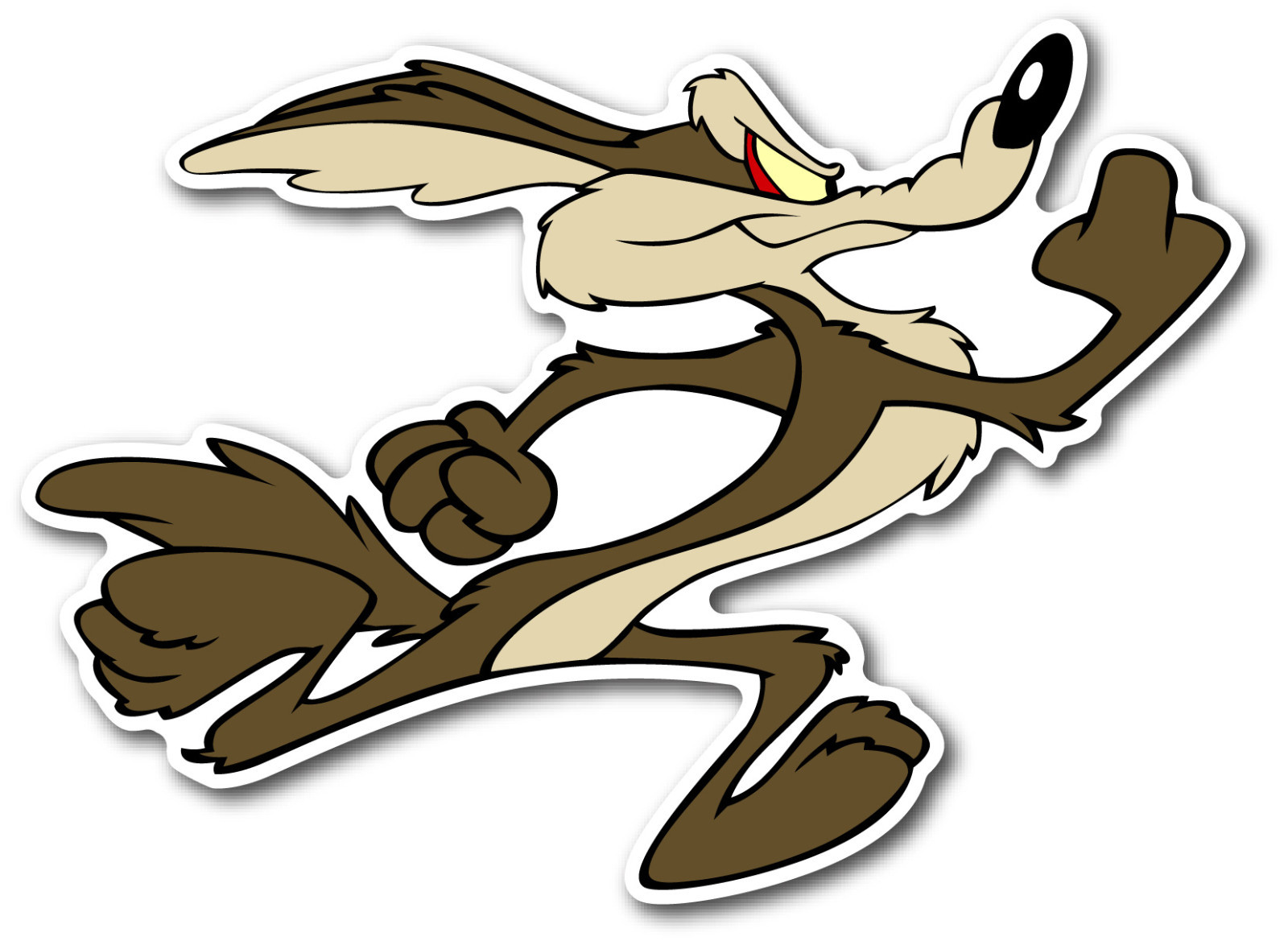 Wile E. Coyote road runner vinyl decal sticker 5″x4″