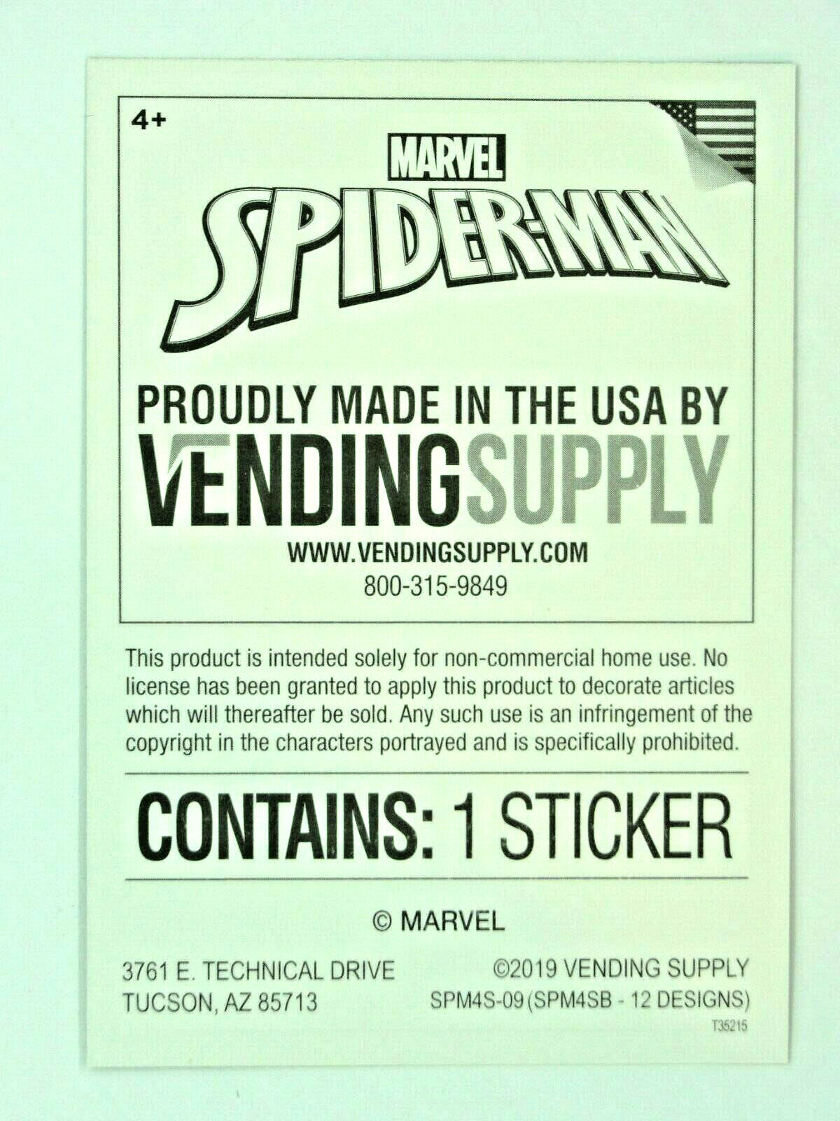 Marvel Spiderman Officially Licensed Collectible Vending Sticker Decal 9 of 12