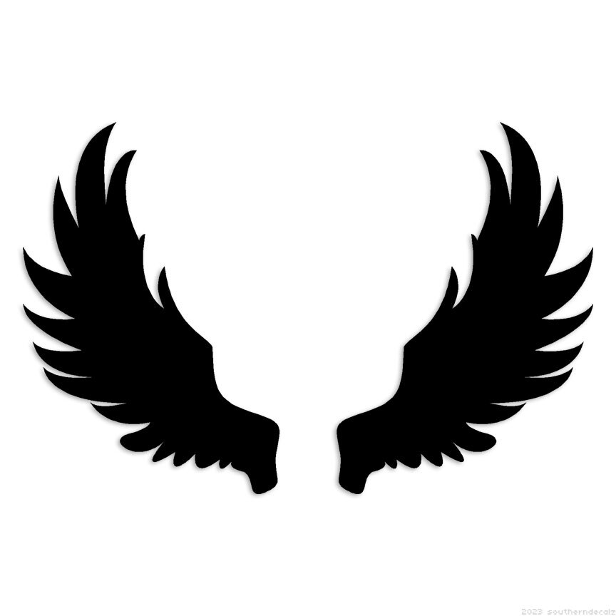 Angel Bird Wings – Decal Sticker – Multiple Colors & Sizes – ebn7113