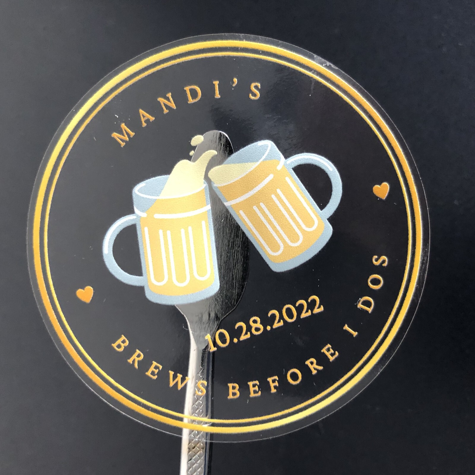 Waterproof Clear Sticker Transparent Stickers white ink print Clear label