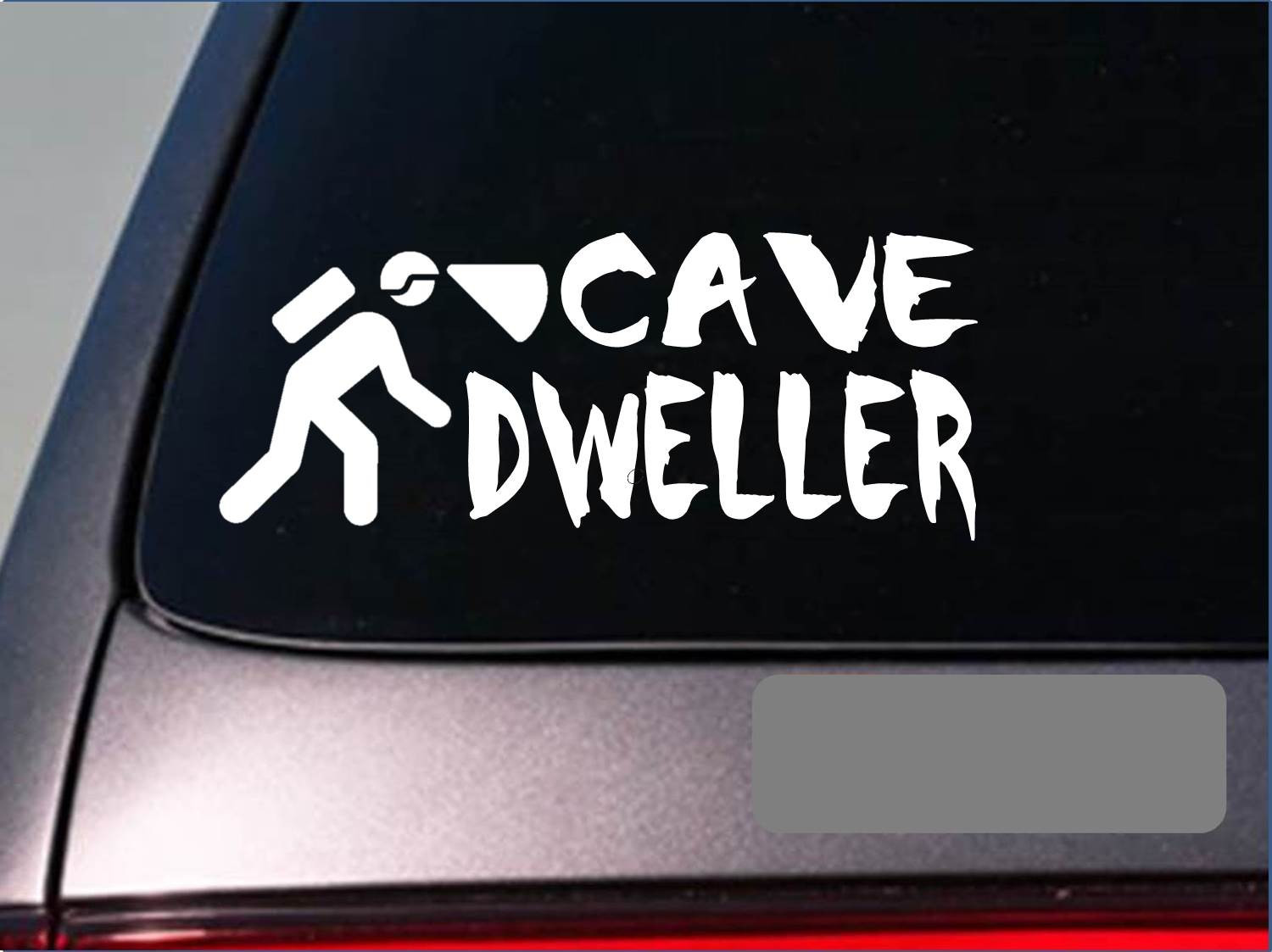 Cave Dweller spelunking hiking geology bats light *E219* cave 8″ STICKER DECAL