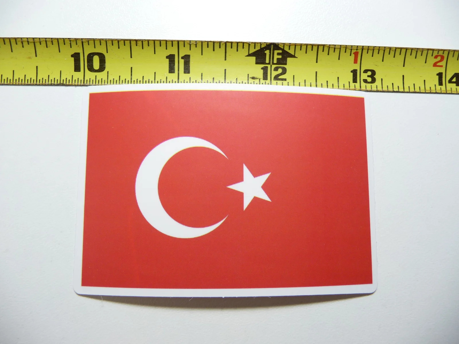 TURKEY TURKEII FLAG SMALL STICKER DECAL COUNTRY PRIDE NATION GOVERNMENT