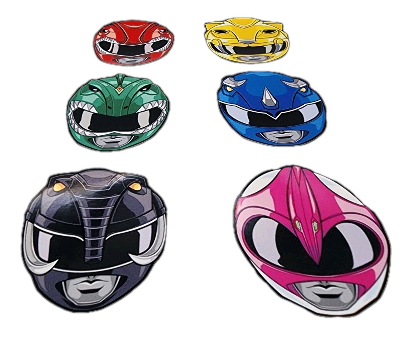 6 Pack Power Ranger Inspired Waterproof Car Decal Wall Vinyl Sticker Cartoon