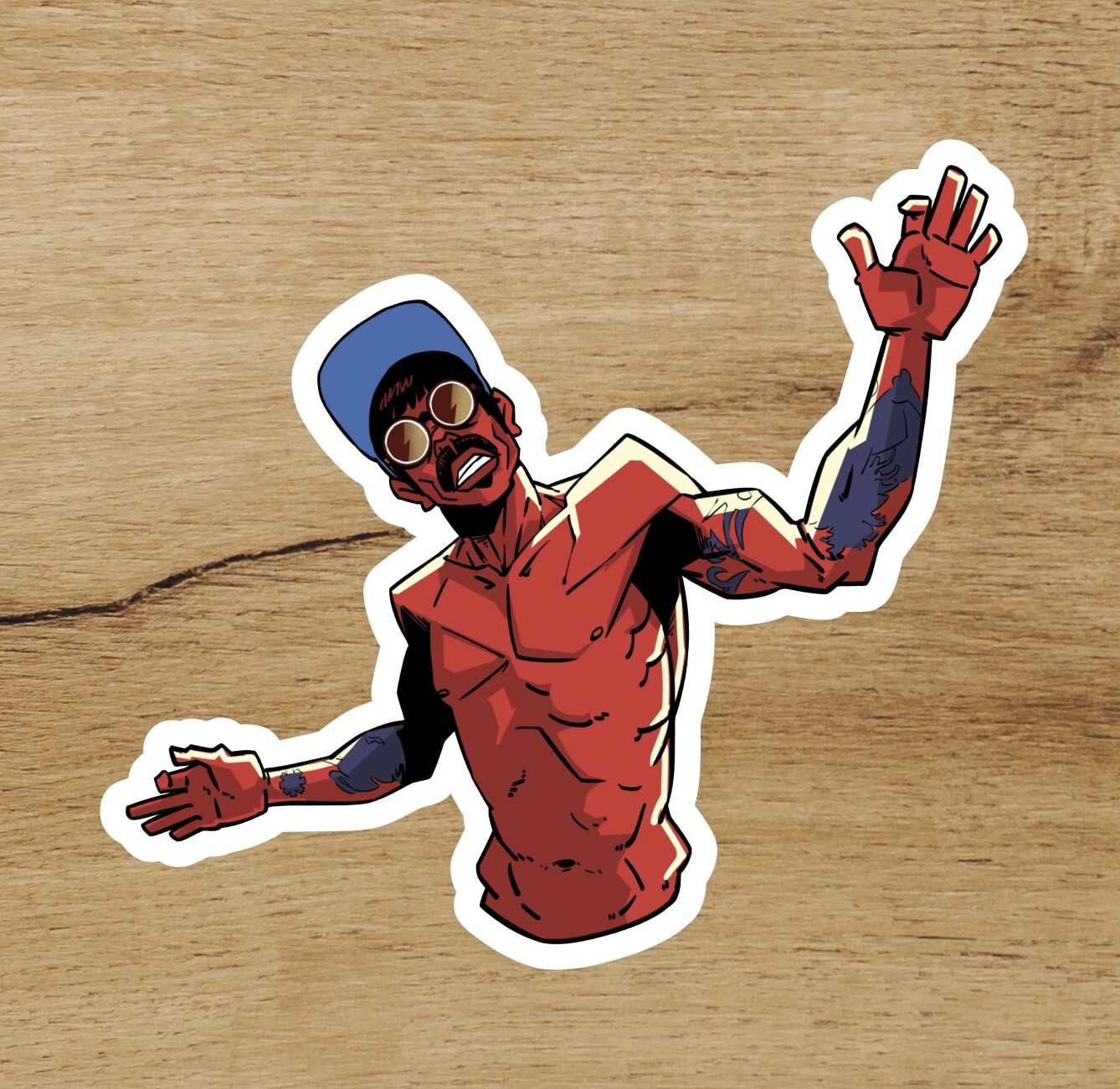 Anthony Kiedis Fan art Red Hot Chili Peppers RHCP vinyl decal bumper sticker 3”