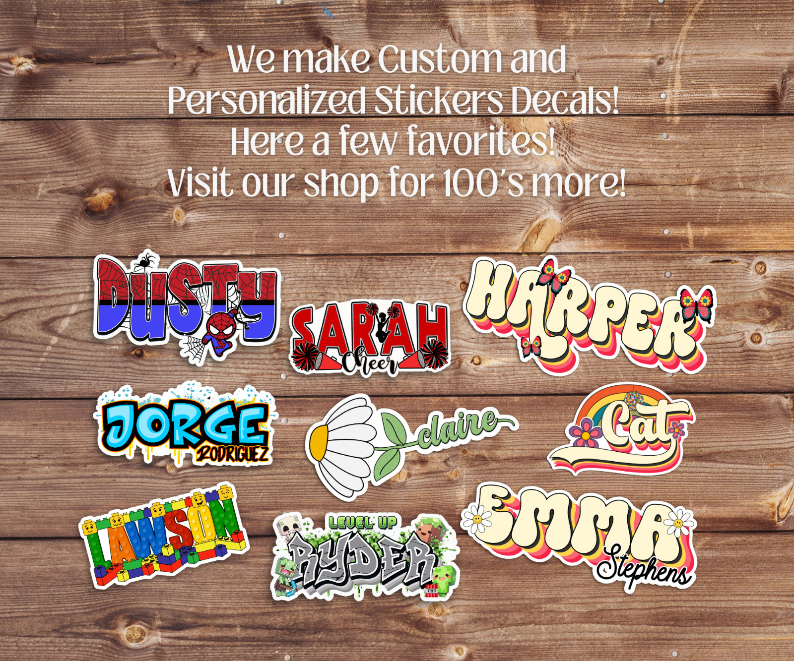 Personalized Graffiti Name Sticker Vinyl Decal Waterproof Urban Street Art Gift
