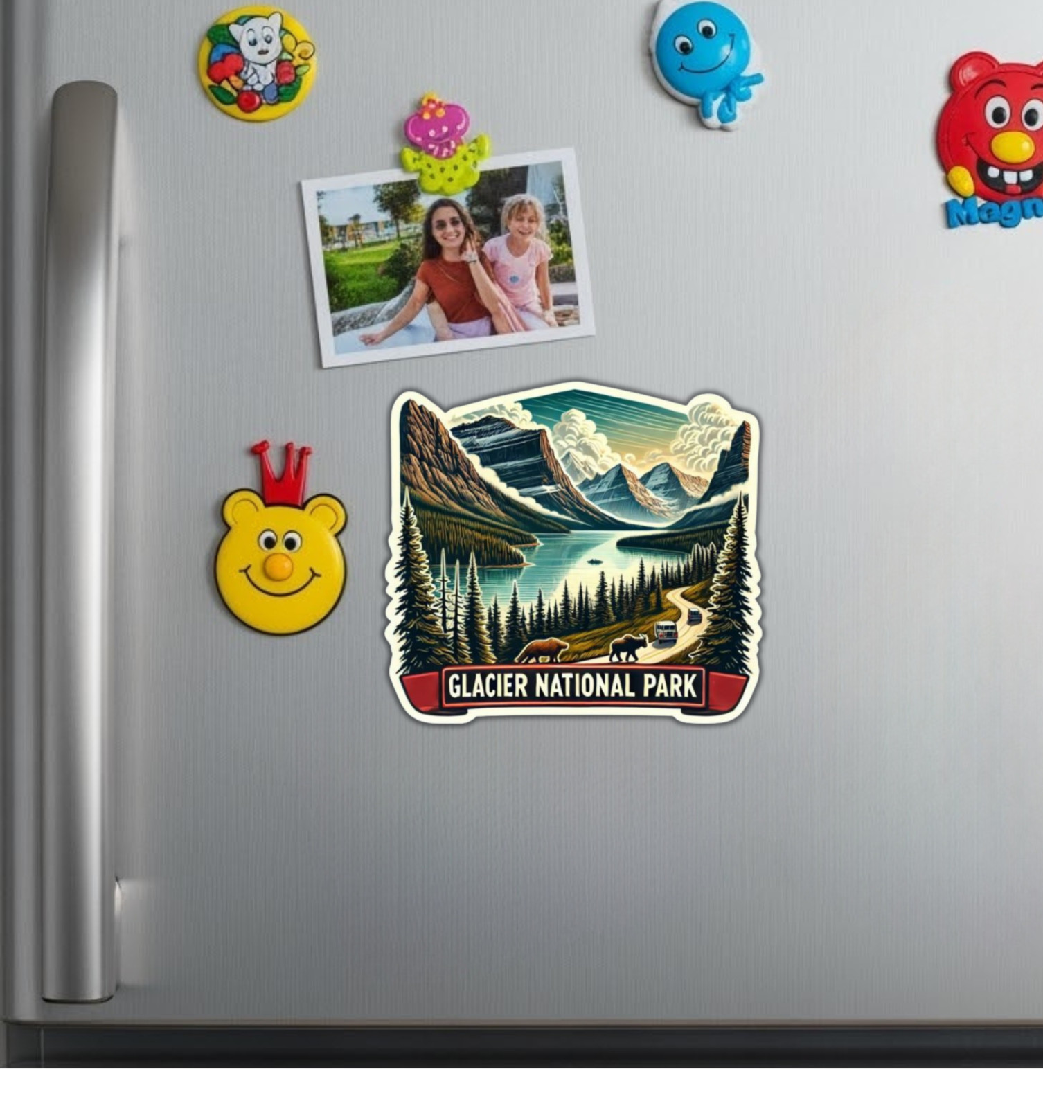 Glacier National Park Fridge Magnet or Laptop Sticker