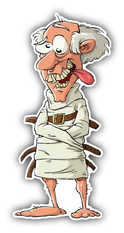 Psychopath Straitjacket Cartoon Car Bumper Sticker Decal