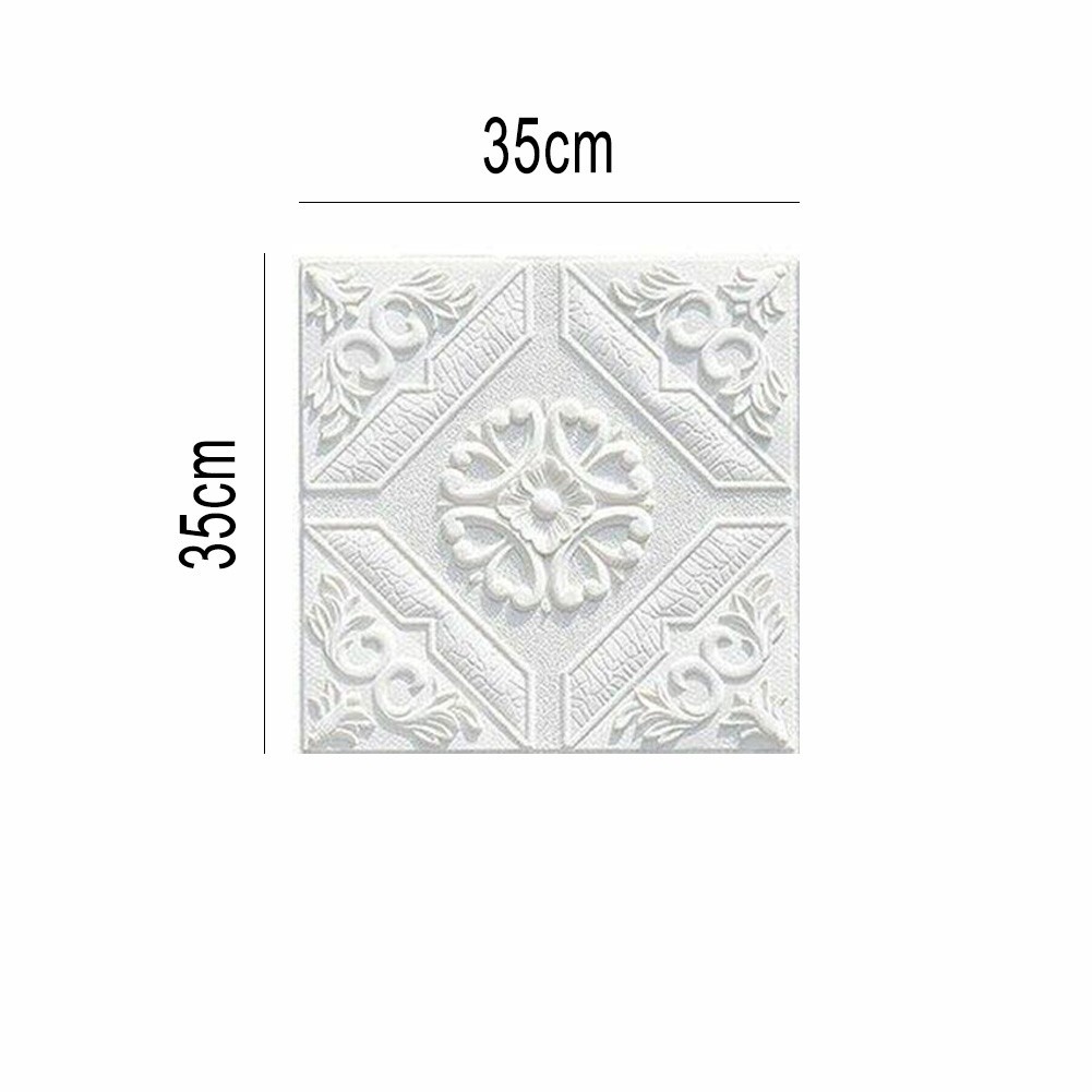 1/10pcs 3D Soft Foam Brick Texture Pattern Effect Wall Sticker Wall Decor 35cm