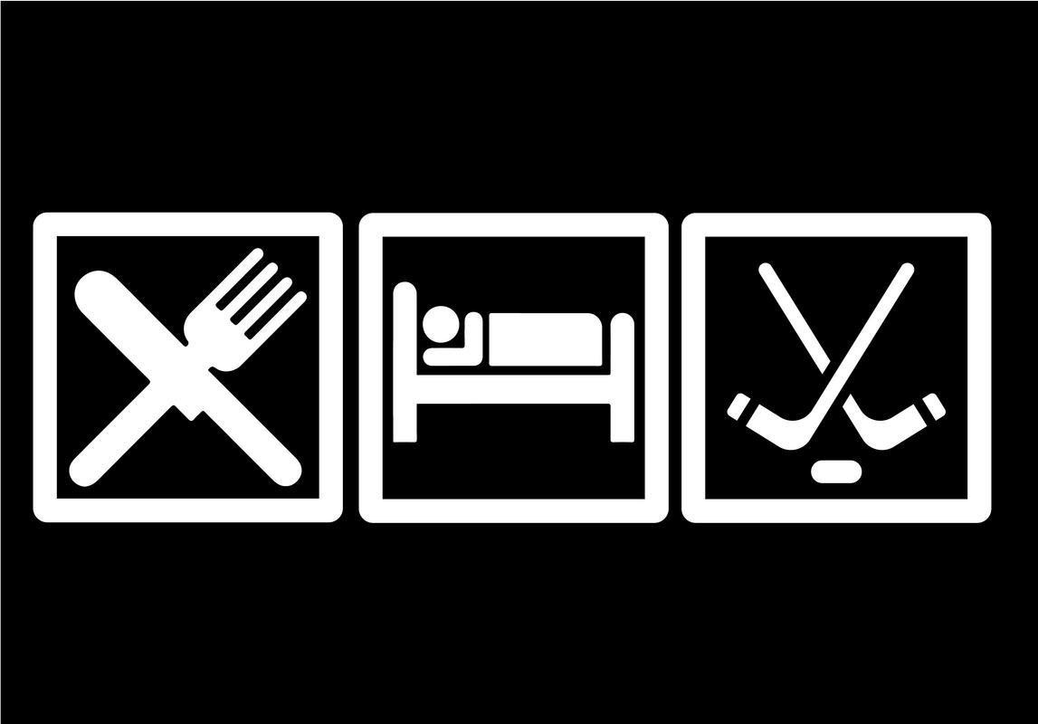 CMI DD836 Eat Sleep Hockey Decal Sticker | 7.5-Inches by 2.5-Inches | Premium