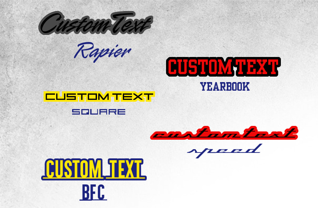 Custom Lazer Cut MULTI COLOR Car Emblem Acrylic Badge Customized Text Names LOGO