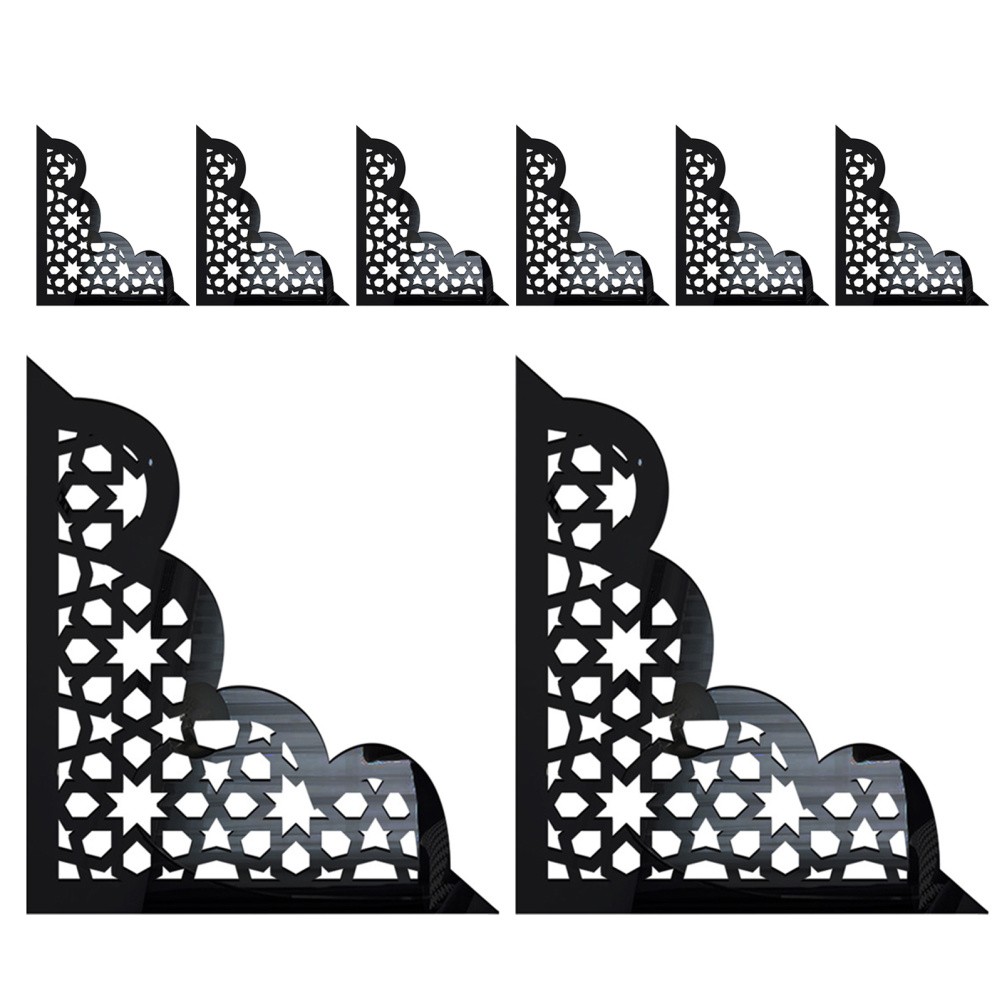 8 Pcs Corner Decorative Decals Door Acrylic Mouldings