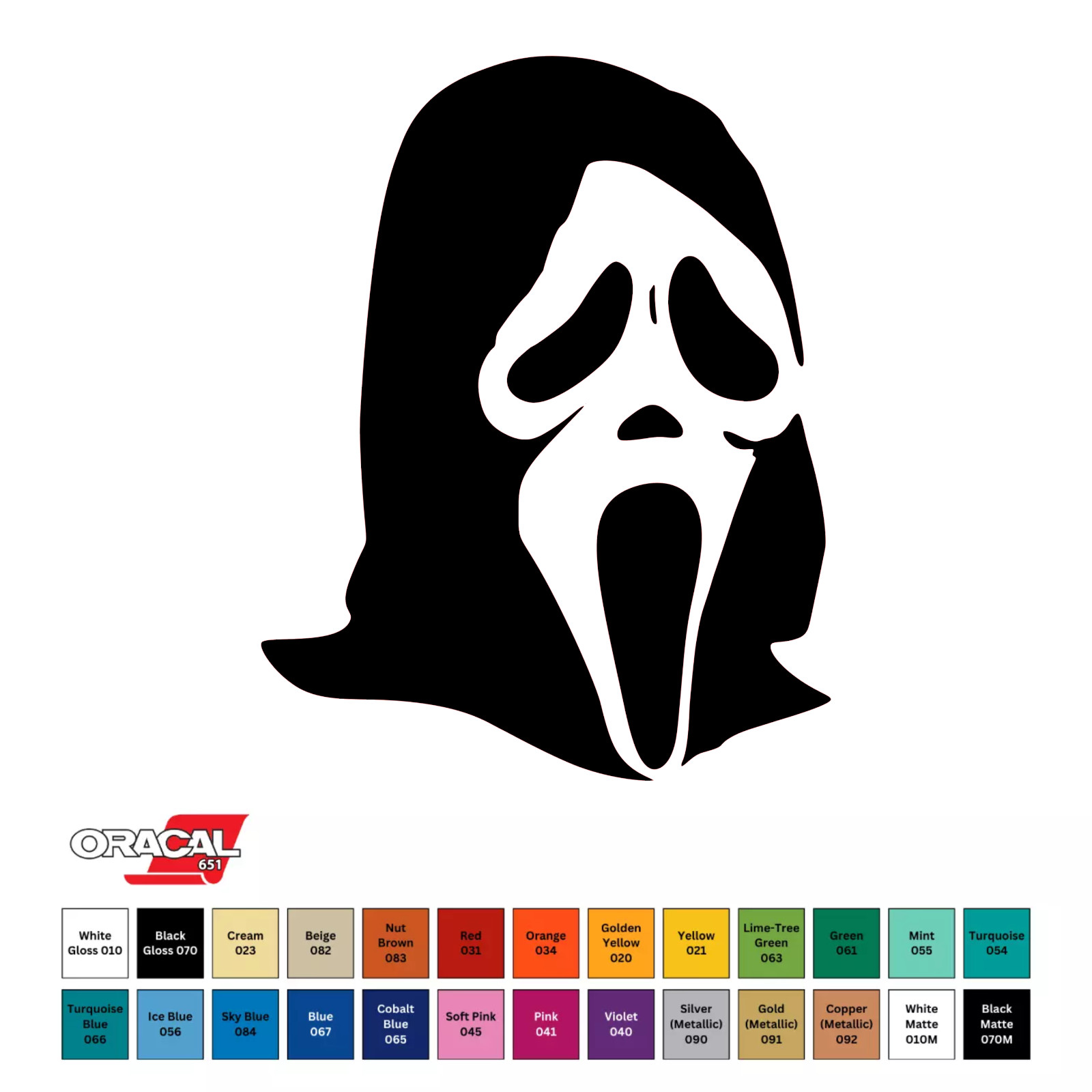Scream Ghostface Horror Die Cut Vinyl Decal Permanent Sticker 4″ CHOOSE COLOR
