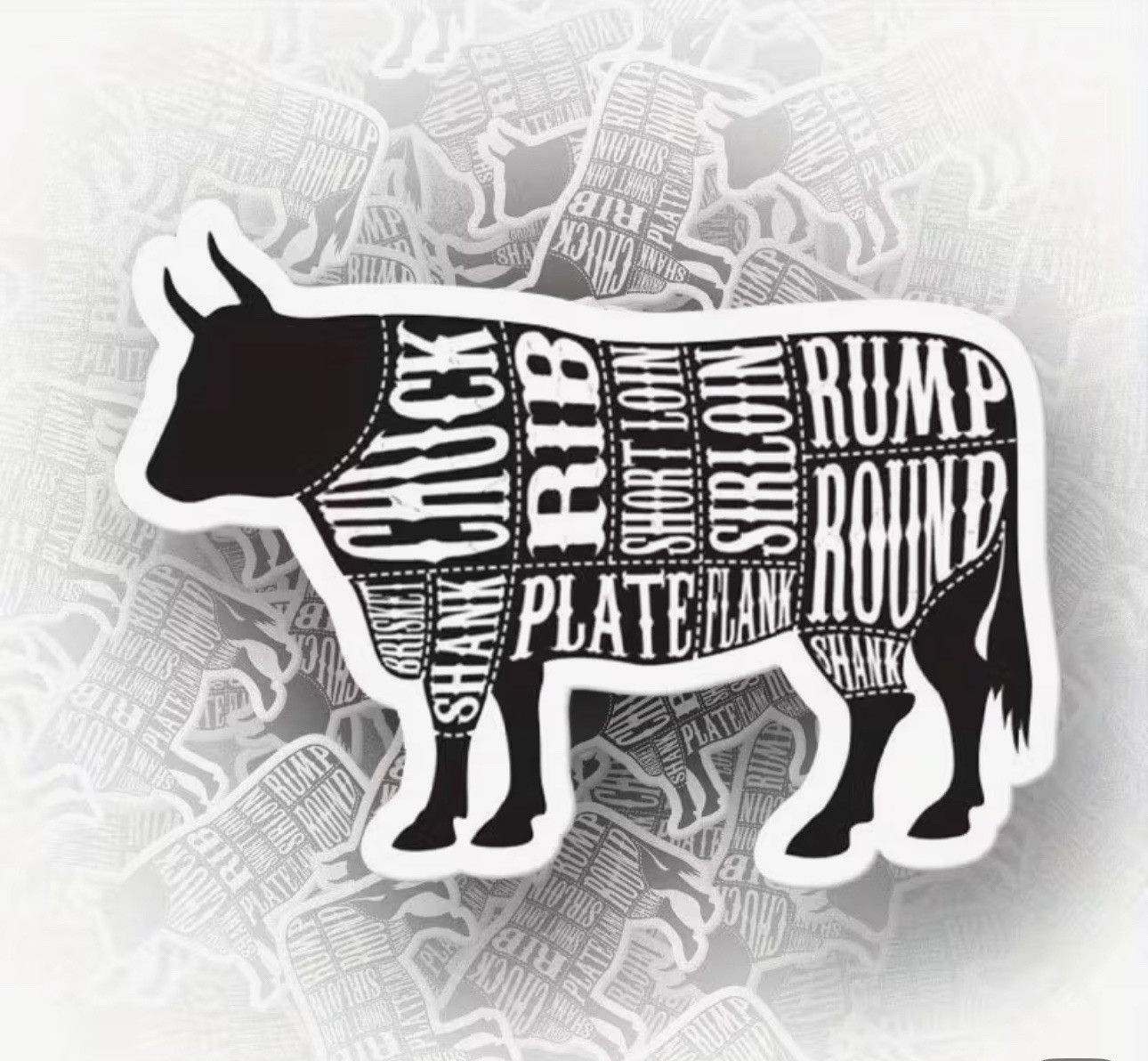 STEAK EAT BEEF FARMER RANCHER 3” Inch Cow Bull Cattle Steer Vinyl Decal Sticker