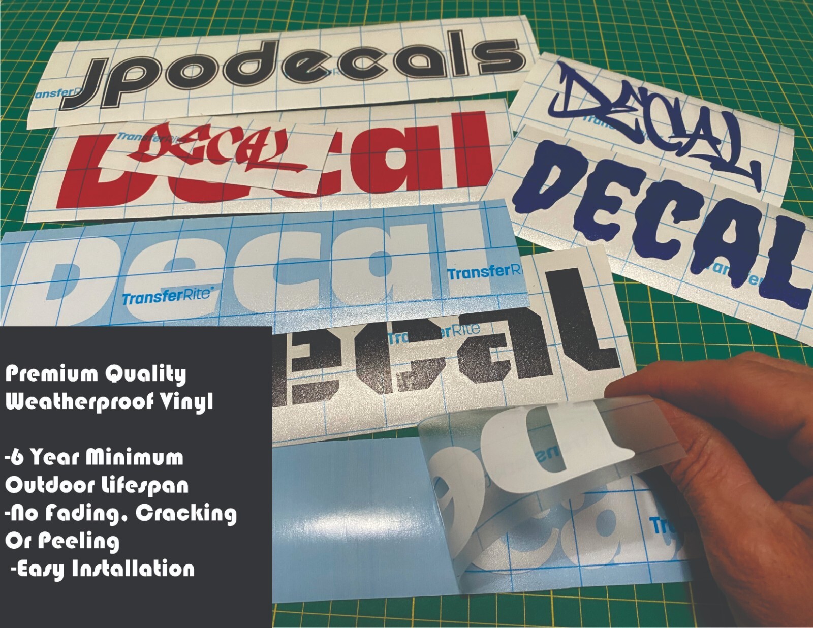 Custom Text Vinyl Lettering Halloween Style Fonts Transfer Sticker Vinyl Decals
