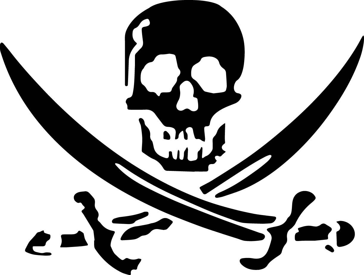 5″ Pirate Decal Sticker Skull Bones Swords Cross Crossbones Arrgh Ship Pirates