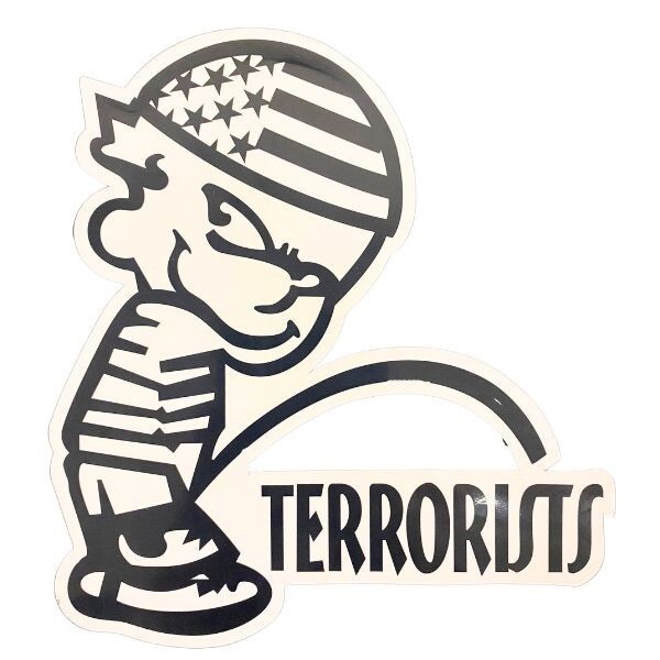 Piss on Terrorists Magnet 5″ X 5″ Car Truck Fridge Wall Decal Free Shipping!