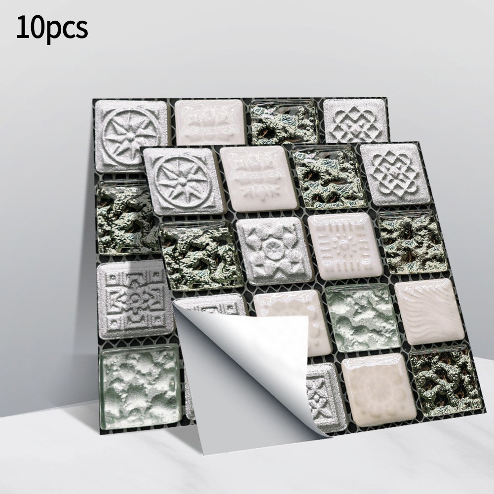 Wall Stickers Waterproof Backsplashes For Bathroom Stickers 10*10cm 10pcs