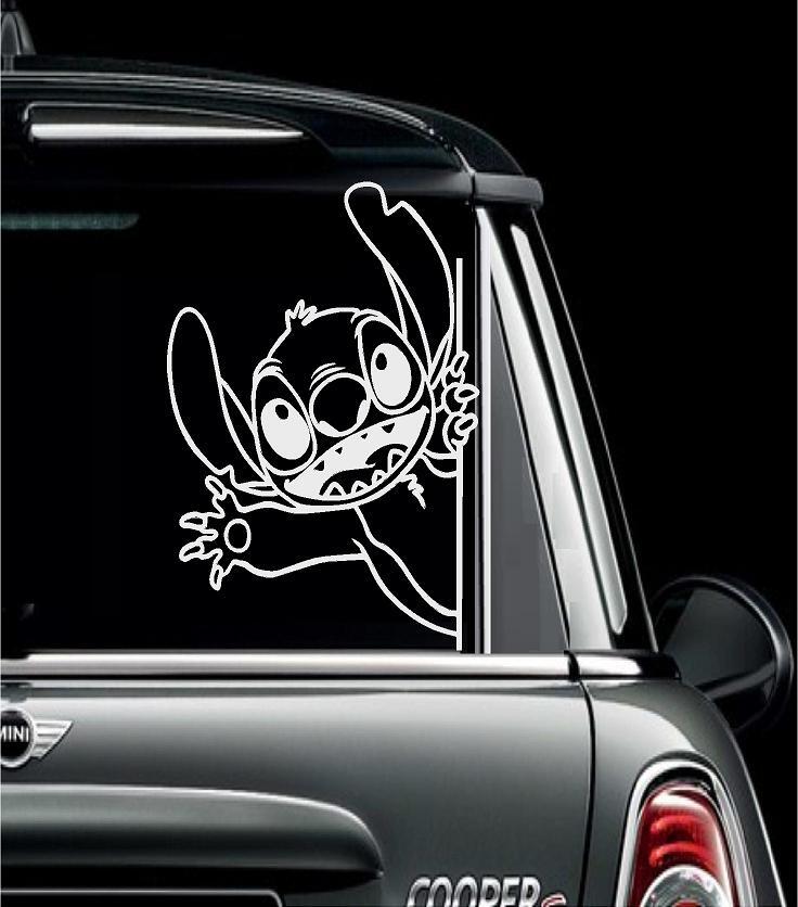 Stitch Waving- Halloween Vinyl Decal Home Décor 4″ x 6″