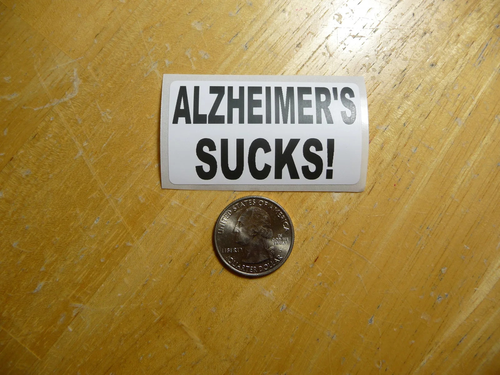 ALZHEIMER’S SUCKS STICKER DECAL 1 – 50 BULK PACK DISEASE SUPPORT