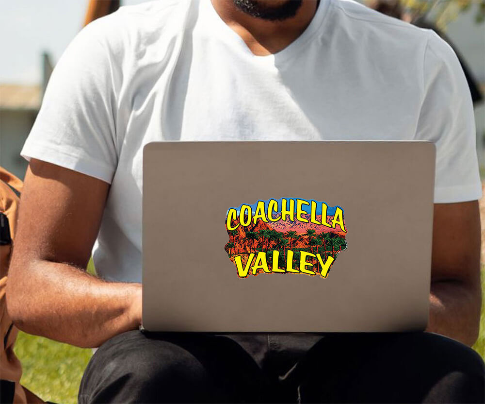 Coachella Valley Landscape – Postcard Sized Vinyl Sticker 6″ x 3.75″