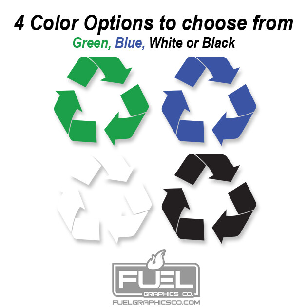 Recycling Logo Premium Vinyl Decal / Sticker – Recycle, Reduce, Reuse