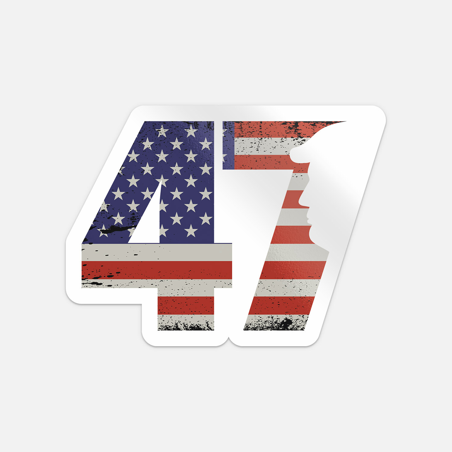 47th President Trump 2024 USA Flag Car Bumper Vinyl Sticker Decal