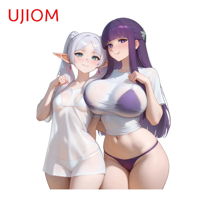 UJIOM Frieren And Fern Graffiti Wall Sticker Waifus Wardrobe Mirror Decals