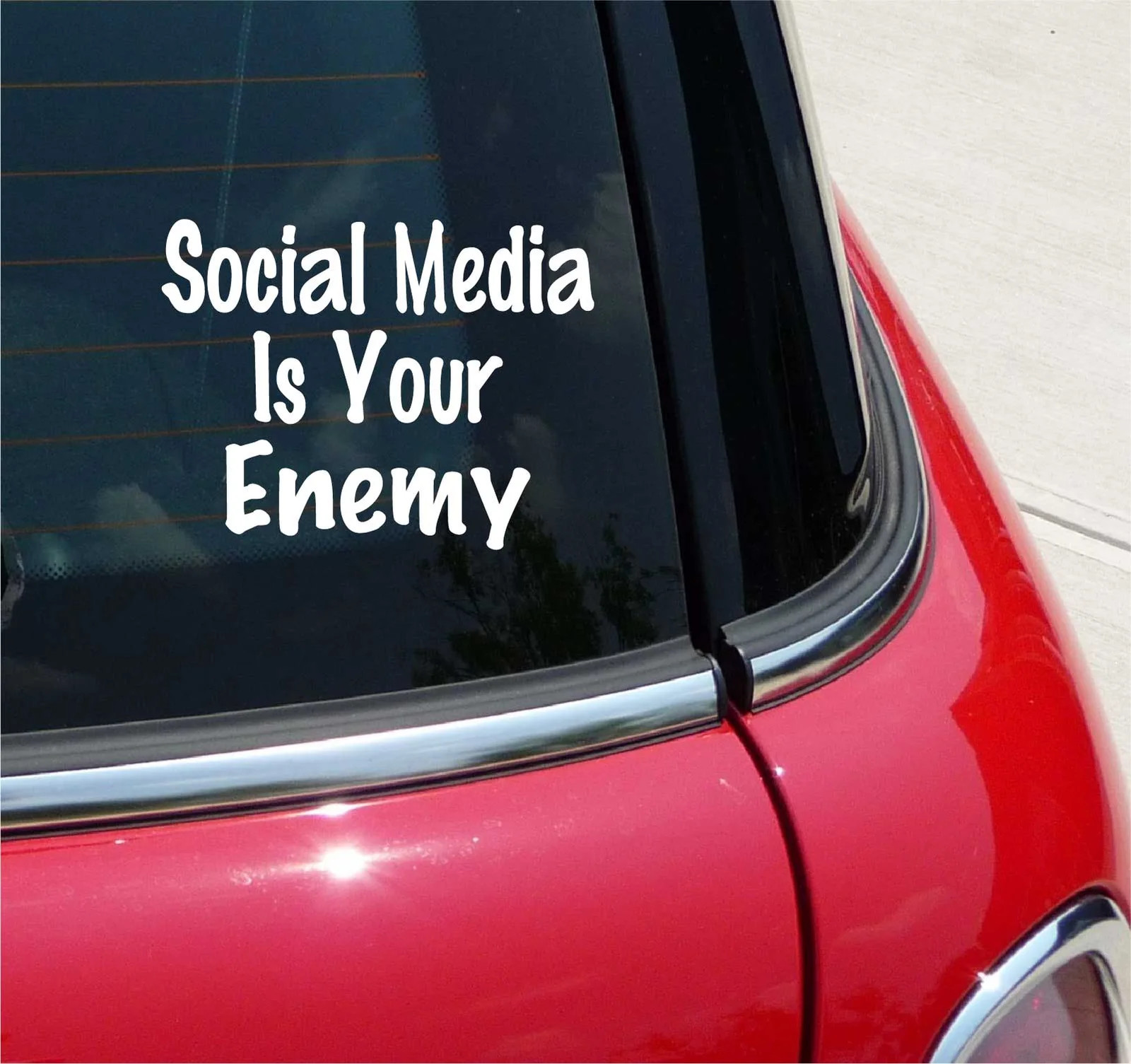 Social Media is your ENEMY FUNNY DECAL STICKER ART CAR WALL DECOR