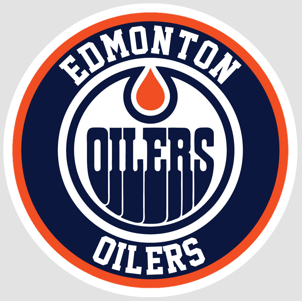 Edmonton Blue Orange Hockey Weather Resistant Vinyl Sticker/Decal 01