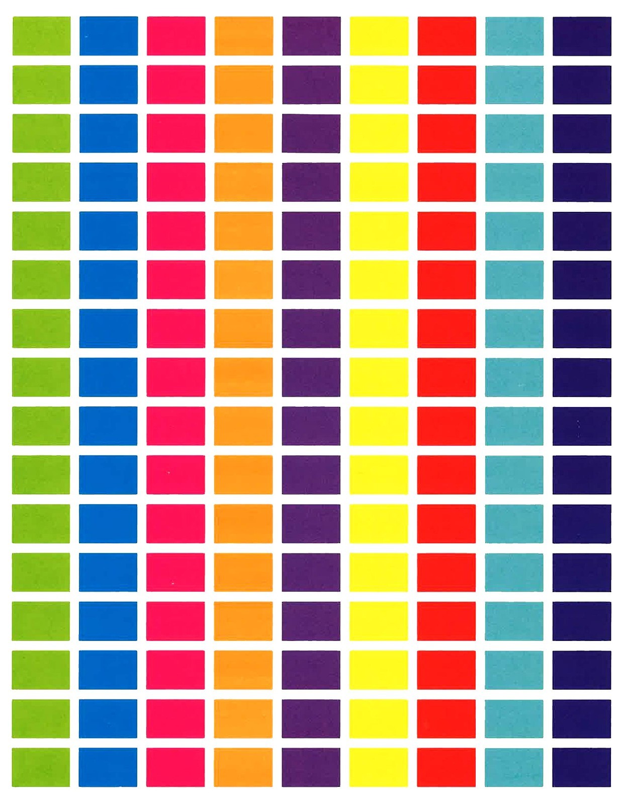 Color Coding Dot Label Stickers – 1/2″ x 3/4″ Rectangles, 9 Bright Colors, 2016