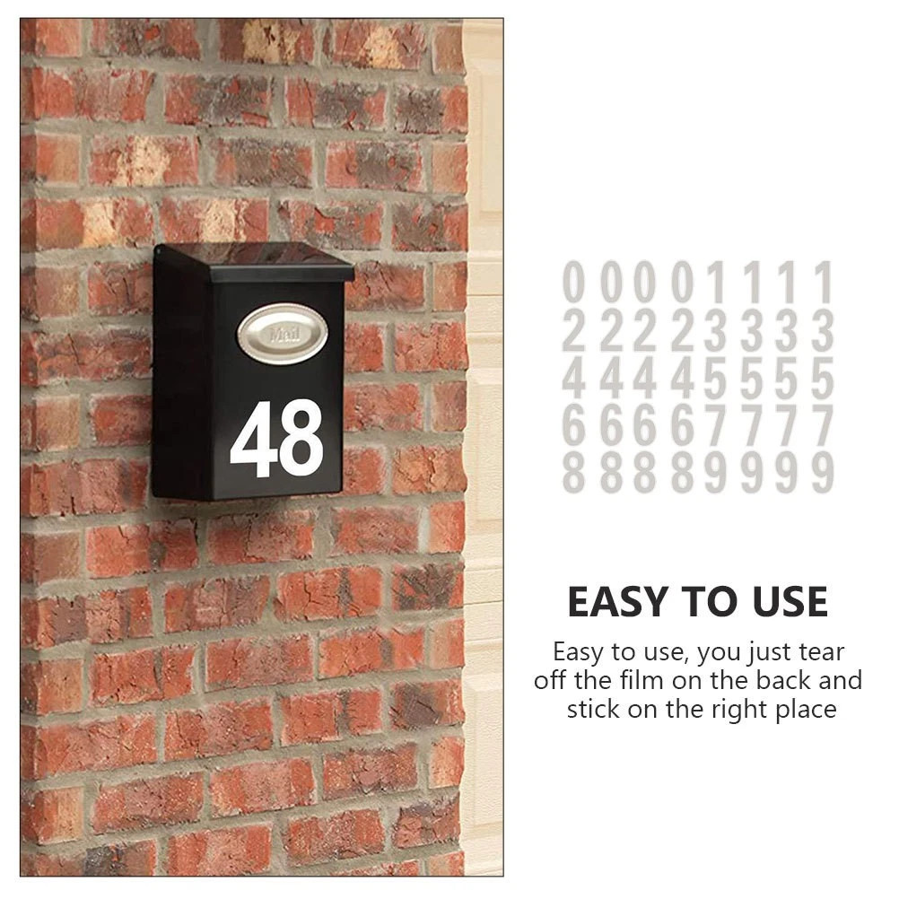 1/3x Reflective Mailbox Numbers for Outside, 2/3/4 Inch Self Adhesive Waterproof