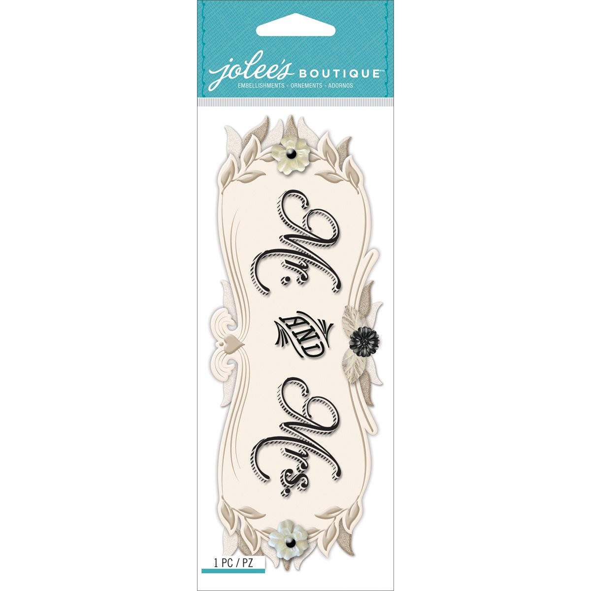 Dimensional Title Stickers, Mr. and Mrs.