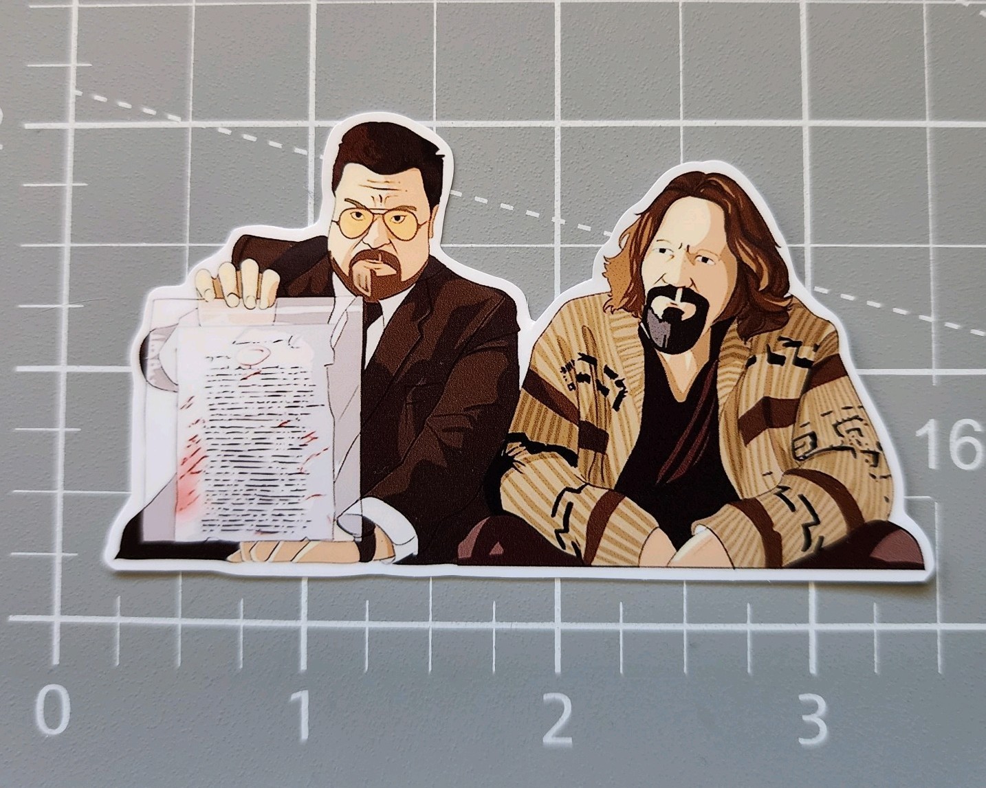 The Big Lebowski ~ 3″ Vinyl Sticker ~ Larry’s Homework ~