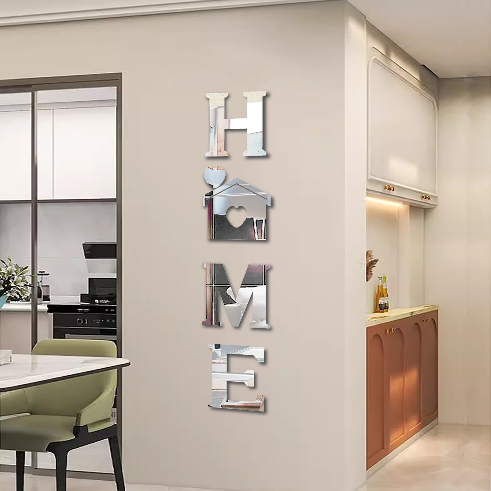 Wall Decor Home Letter Signs Acrylic Mirror Stickers Wall Decorations for Liv…