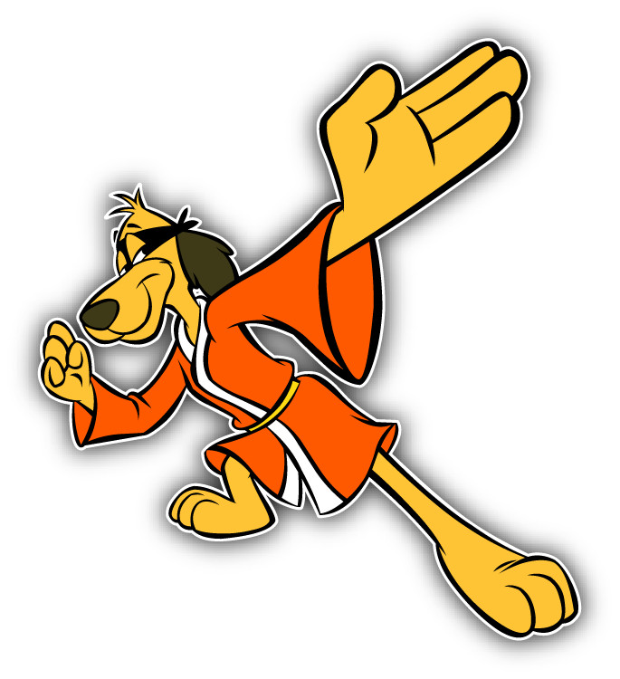 Hong Kong Phooey Running Cartoon Car Bumper Sticker Decal 5”x 4”