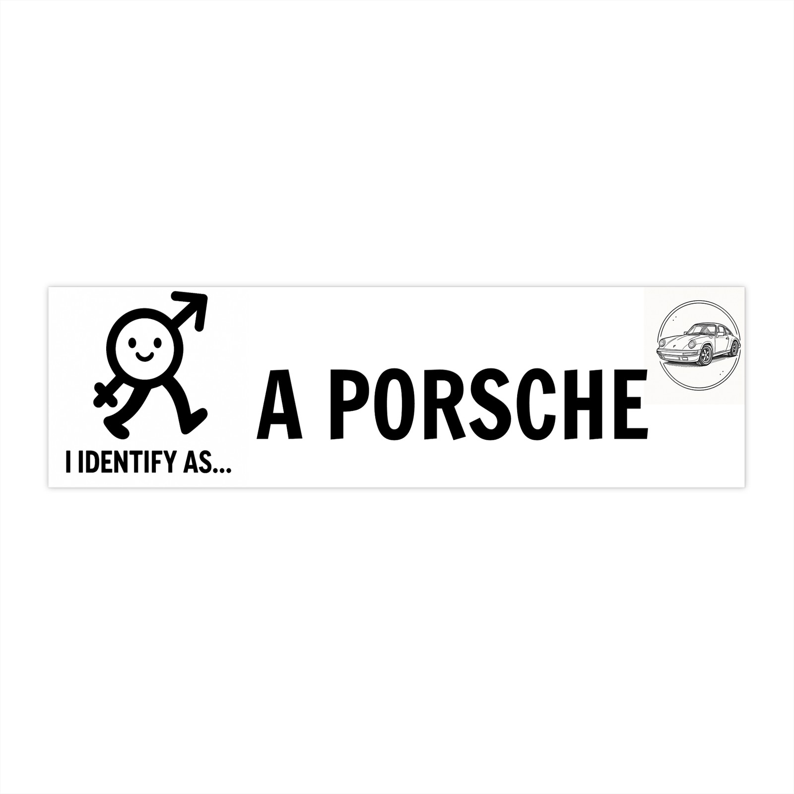 Funny Car Bumper Sticker: porsche sticker. Car Enthusiast Gift, Automotive Fun