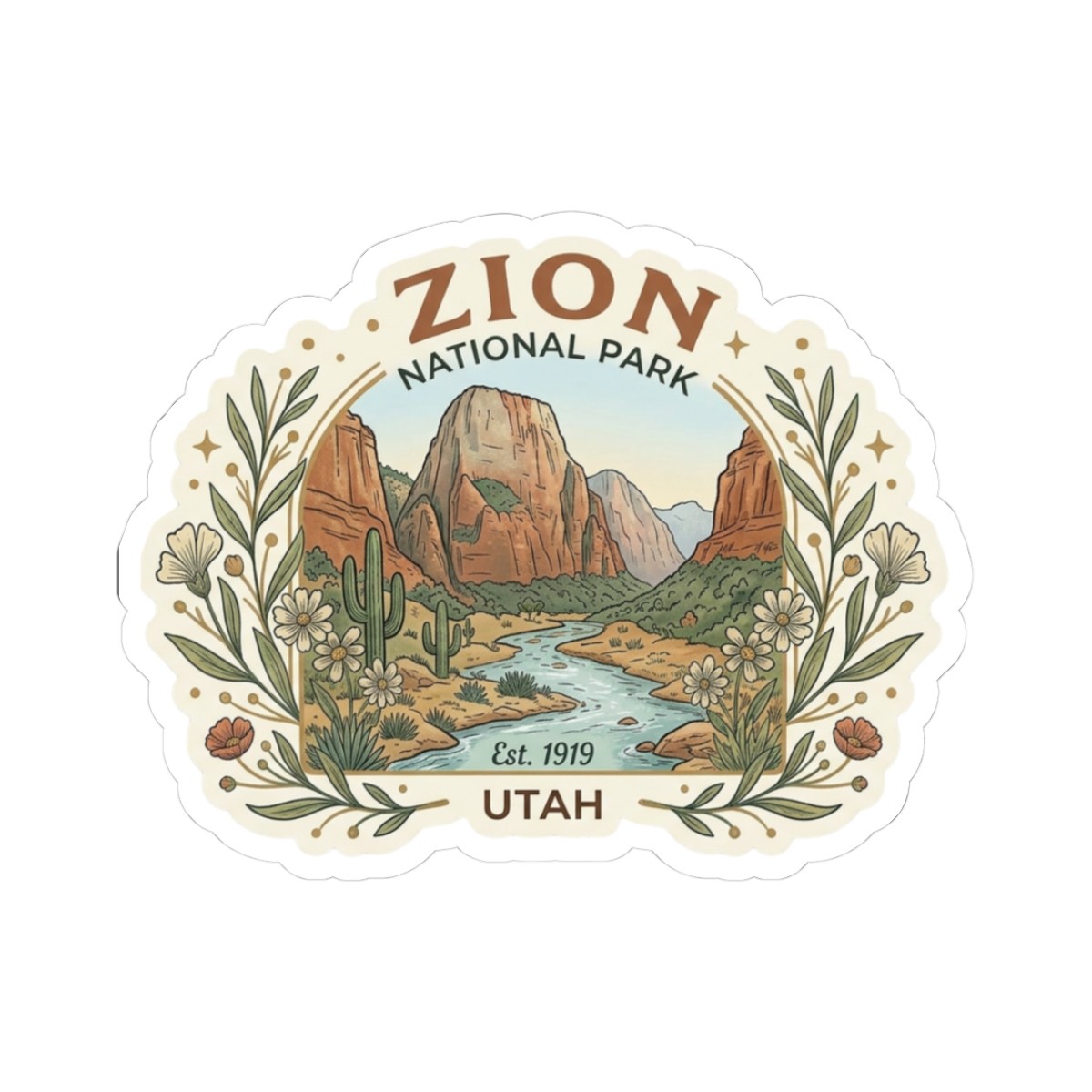 Zion National Park Utah Sticker