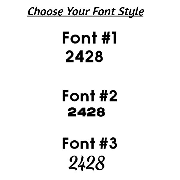 SET OF 3 Custom Mailbox Numbers Vinyl Decals Stickers – Choose Size & Color