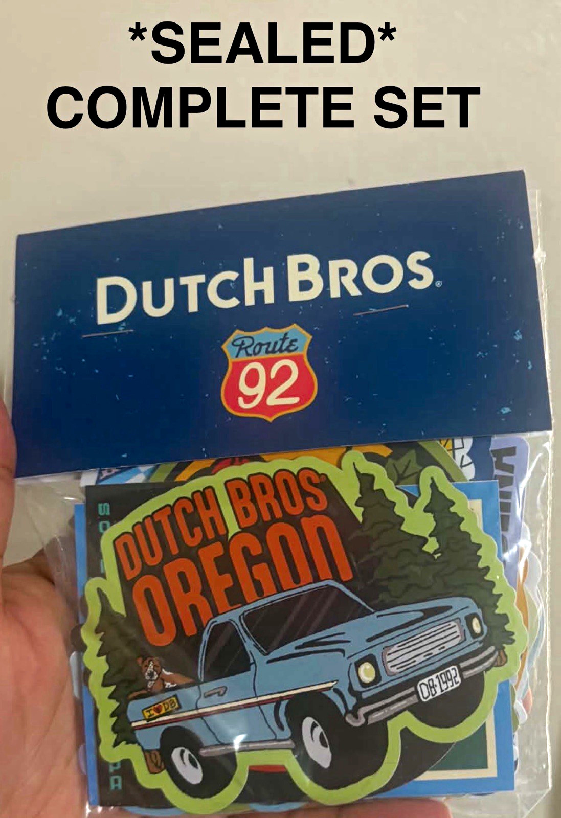 Dutch Bros Route 92 Vinyl Self-Adhesive Sticker Set
