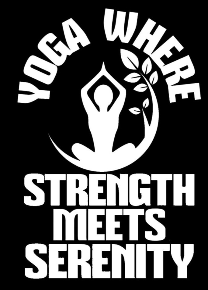 Yoga Where Strength Meets Serenity Vinyl Decals Black or White Car Window Laptop