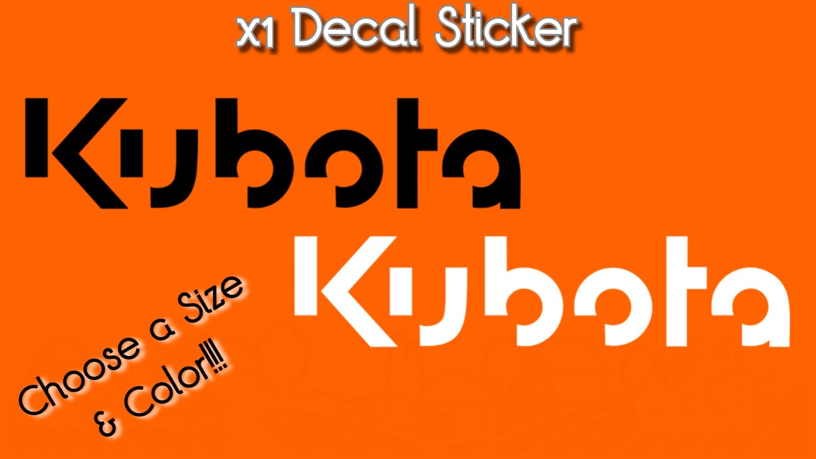 Kubota Sticker 3.5″ 5.5″ 7.5″ 11″ Tractor Mower Blade Filter Belt B L BX T GR Z