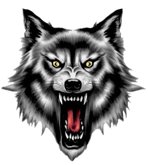 NEW LETHAL THREAT WOLF HEAD MINI DECAL STICKER 2.75″x3″ RC00035