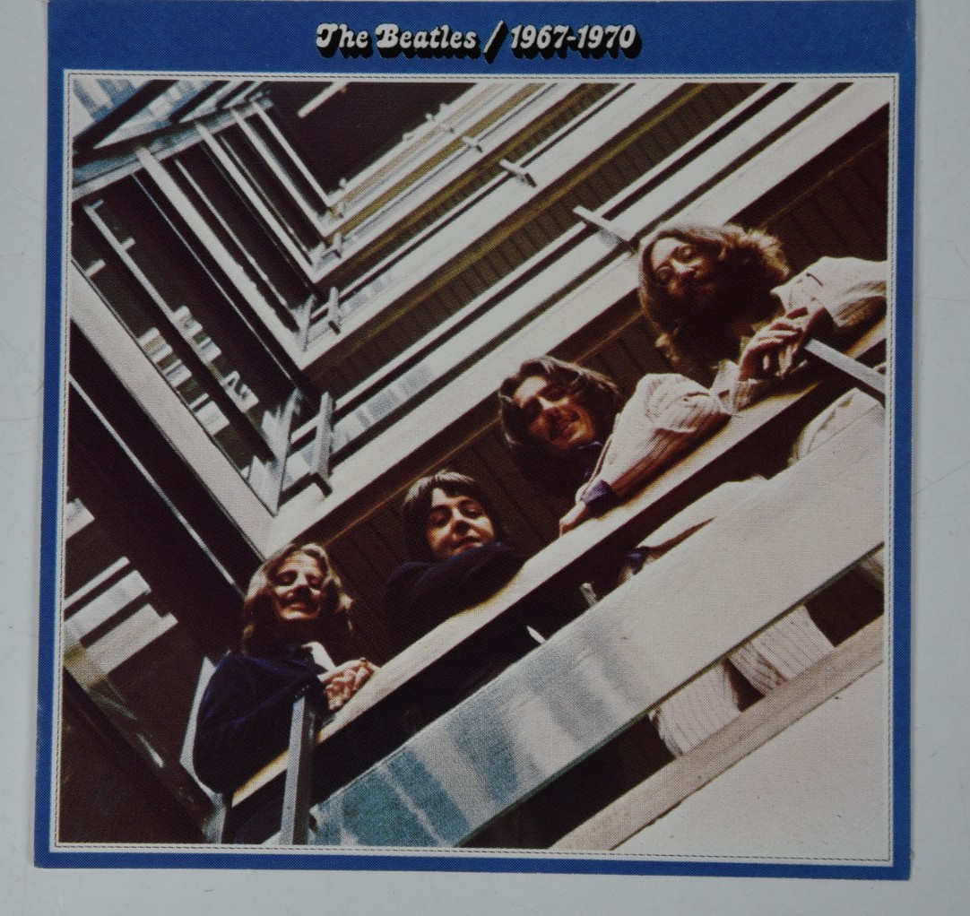Vintage The Beatles Blue Album Cover Art 6″ Art Print 45 Record Paper ONLY