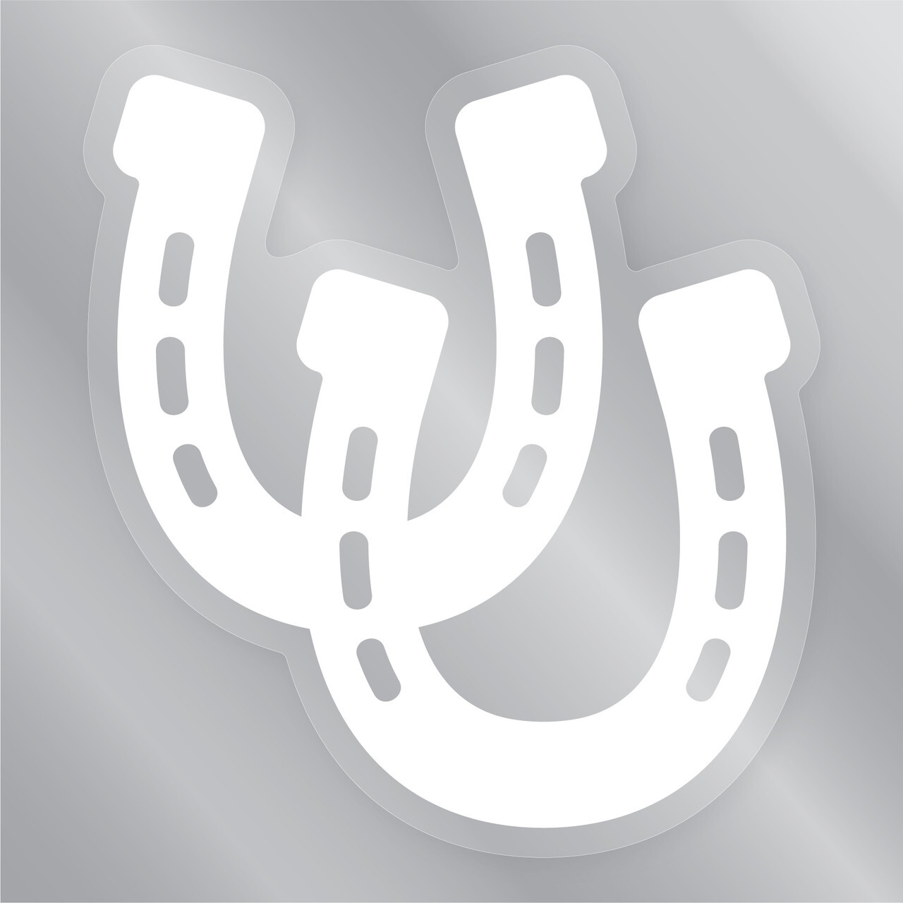 Horseshoe (Double) – White Front Static Cling