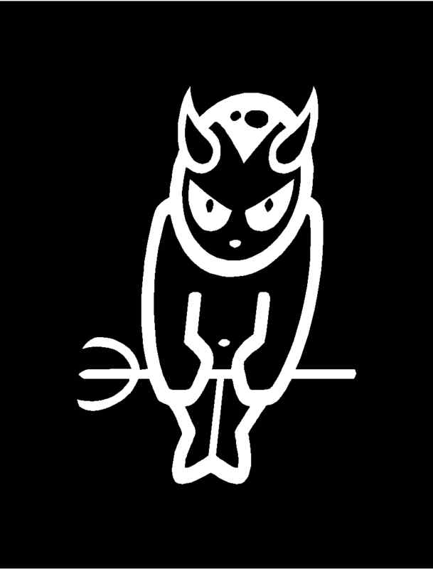 LITTLE DEVIL Vinyl Decal 3.5″ x 5″ (11 Colors)