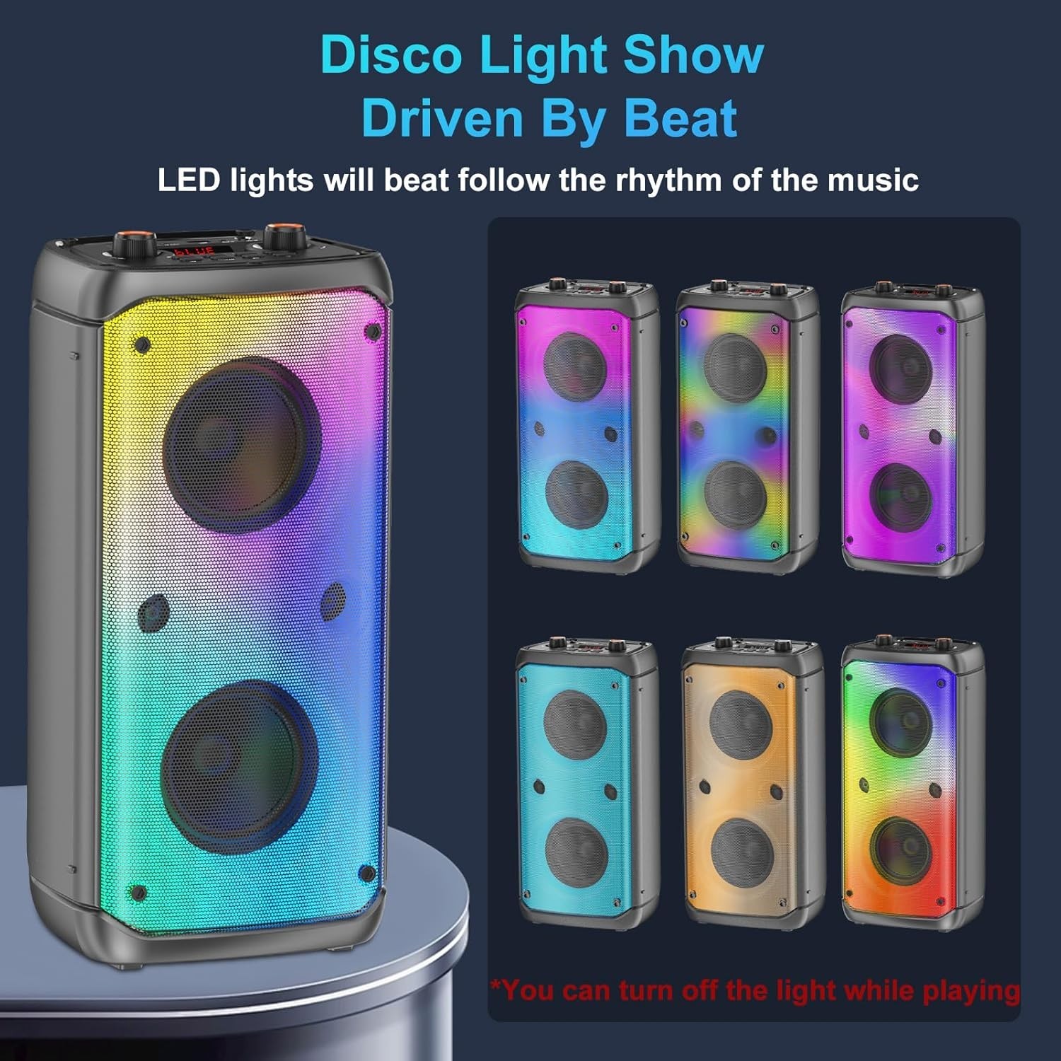 Bluetooth Speaker, 80W Peak Outdoor Speakers Bluetooth Wireless, TWS Portable…