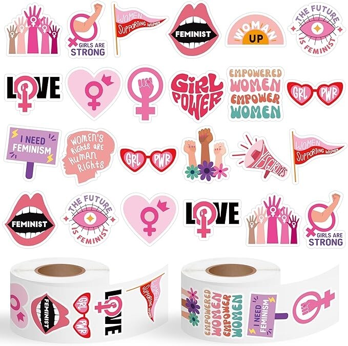 1000 Feminist Stickers – Women’s Rights Girl Power Decals for Advocacy & Decor
